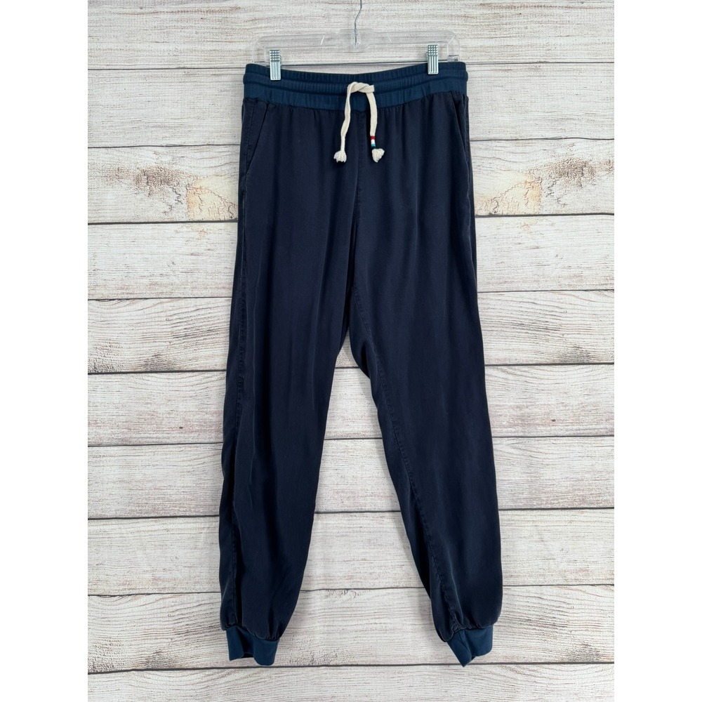 Sol Angeles Jogger Pants‎ Women Medium Navy Blue Tencel Drawstring Elastic Waist